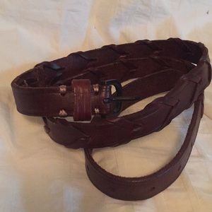 Woven leather belt scotch and soda
